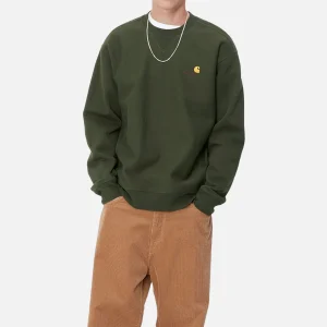 CARHARTT WIP Sweats & Polaires | American Script Sweat Tarragon