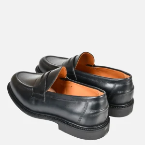 SANDERS Mocassins | Black Leather Pull Up Penny