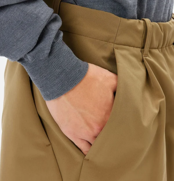 GOLDWIN Pantalons | Brushed Back One Tuck Pant Clay Beige