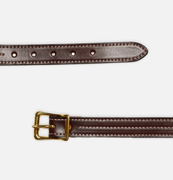 YUKETEN Ceintures | Ceinture Triple Stitched Dark Brown