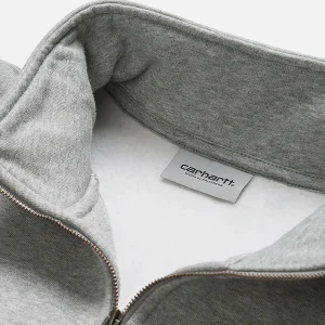 CARHARTT WIP Sweats & Polaires | Chase Neck Zip Sweat Grey Heather