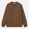 CARHARTT WIP Sweats & Polaires | Chase Sweat Chocolate Gold