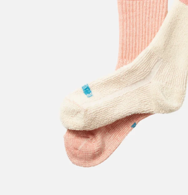 ROTOTO Chaussettes | Chaussettes Double Face Mini Saumon