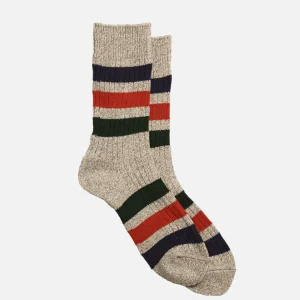 ROTOTO Chaussettes | Chaussettes Park Stripe Beige