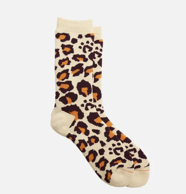 ROTOTO Chaussettes | Chaussettes Pile Leopard