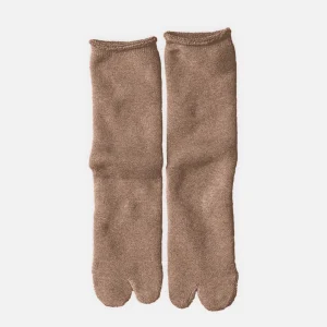 YAHAE Chaussettes | Chaussettes Tabi Pile Brown