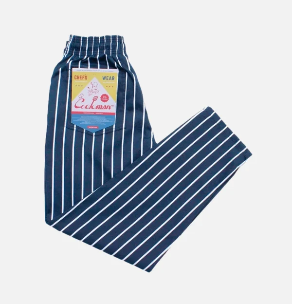 COOKMAN Work Pants | Chef Pant Stripe Navy