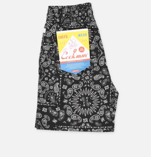 COOKMAN Shorts | Chef Short Paisley Black