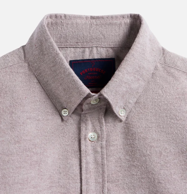 PORTUGUESE FLANNEL Chemises | Chemise Brushed Oxford Bordeaux