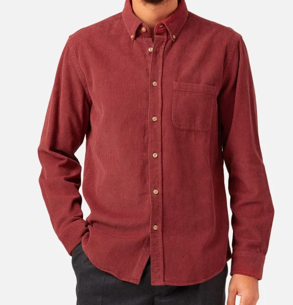 PORTUGUESE FLANNEL Chemises | Chemise Lobo Cord Bordeaux