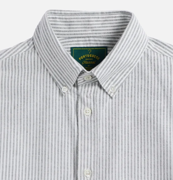 PORTUGUESE FLANNEL Chemises | Chemise Oxford Stripe Green