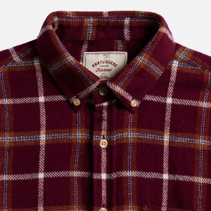 PORTUGUESE FLANNEL Chemises | Chemise Pottery Check Burgundy