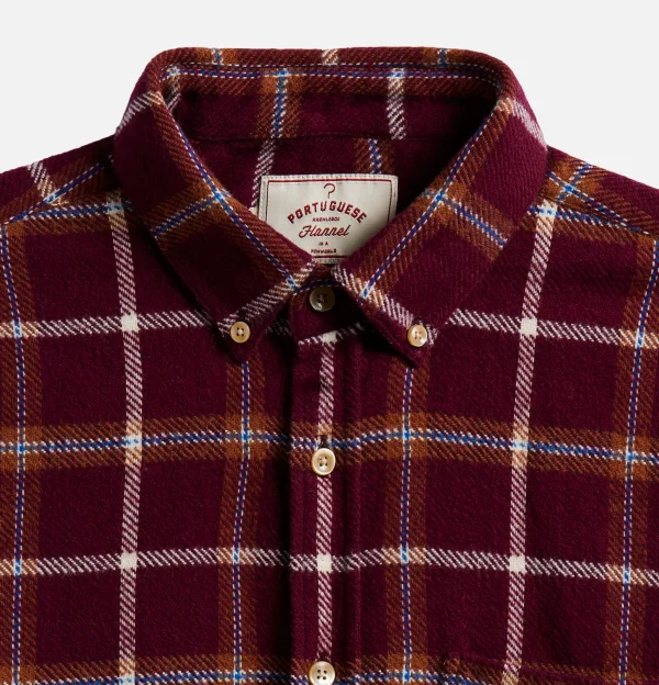 PORTUGUESE FLANNEL Chemises | Chemise Pottery Check Burgundy