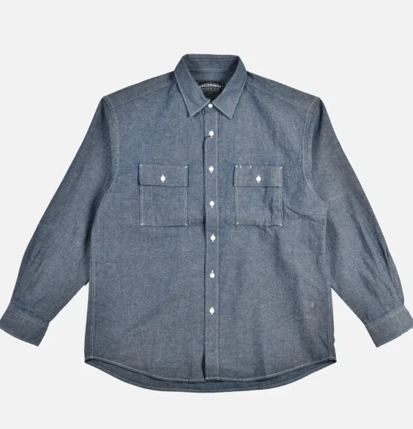 FRIZMWORKS Chemises | Cigarette Chambray Shirt Blue