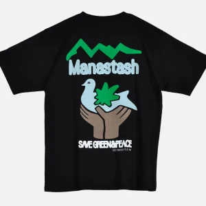 MANASTASH T-shirts | Citee Pigeon Black