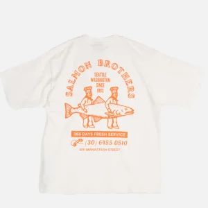 MANASTASH T-shirts | Citee Salmon White