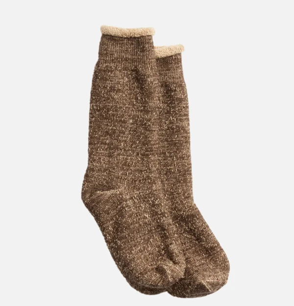 ROTOTO Chaussettes | Double Face Darkbrown Brown