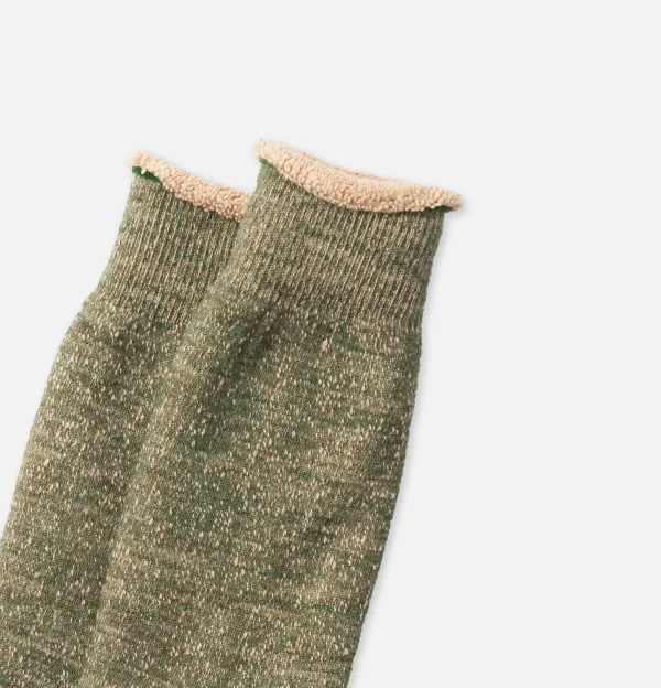 ROTOTO Chaussettes | Double Face Greenbrown