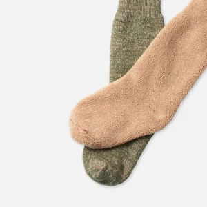 ROTOTO Chaussettes | Double Face Greenbrown