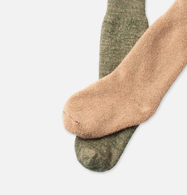 ROTOTO Chaussettes | Double Face Greenbrown