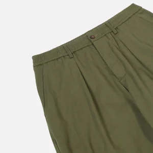 UNIVERSAL WORKS Chinos | Double Pleat Pant Light Olive