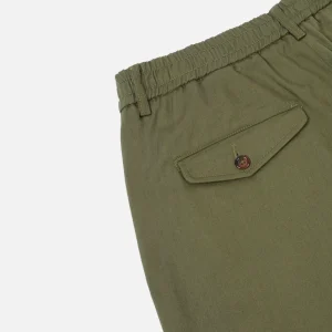 UNIVERSAL WORKS Chinos | Double Pleat Pant Light Olive