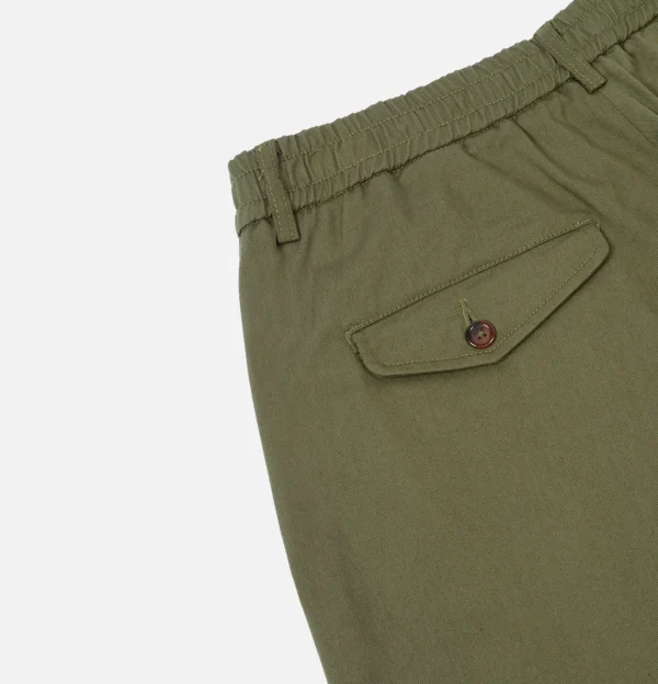 UNIVERSAL WORKS Chinos | Double Pleat Pant Light Olive