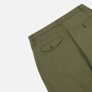 UNIVERSAL WORKS Chinos | Double Pleat Pant Light Olive