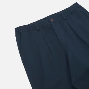 UNIVERSAL WORKS Chinos | Double Pleat Pant Navy