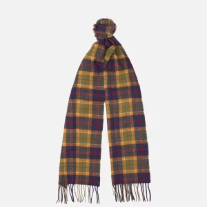 BARBOUR Gants • Bonnets • Echarpes | Echarpe Tartan Lambswool Navy Green Ocre