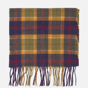 BARBOUR Gants • Bonnets • Echarpes | Echarpe Tartan Lambswool Navy Green Ocre