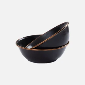 BAREBONES Outdoor | Enamel Bowl Set X 2 Charcoal