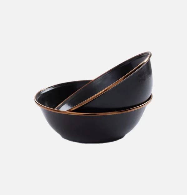 BAREBONES Outdoor | Enamel Bowl Set X 2 Charcoal