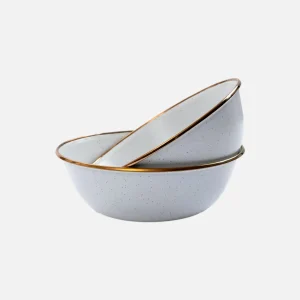 BAREBONES Outdoor | Enamel Bowl Set X 2 Eggshell