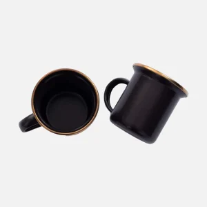 BAREBONES Outdoor | Enamel Cup Set X 2 Charcoal