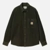 CARHARTT WIP Chemises | Flint Shirt Corduroy Office Green