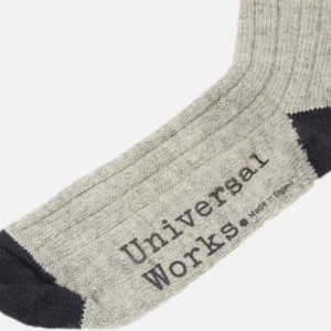 UNIVERSAL WORKS Chaussettes | Hike Sock Wool Stone