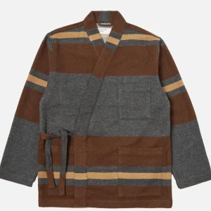 UNIVERSAL WORKS Vestes | Kyoto Work Jacket Wool Stripe Charcoal