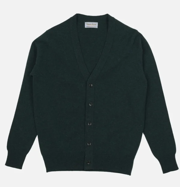 WILLIAM LOCKIE Pulls & Cardigans | Lambswool Cardigan Green Astra