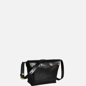 HERITAGE LEATHER COMPANY Sacs Bandoulière | Leather Mini Shoulder Bag Noir