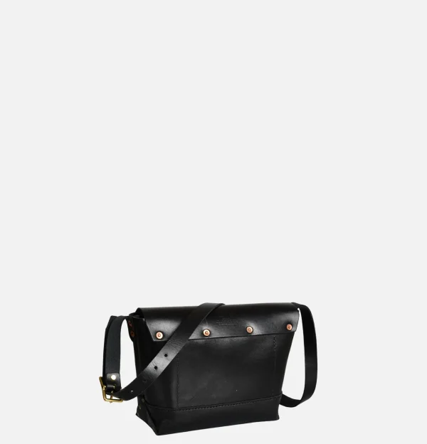 HERITAGE LEATHER COMPANY Sacs Bandoulière | Leather Mini Shoulder Bag Noir