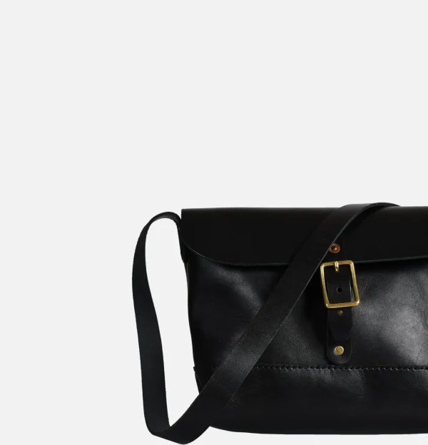 HERITAGE LEATHER COMPANY Sacs Bandoulière | Leather Mini Shoulder Bag Noir