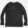 GOOD ON T-shirts | Ls Henley Tee Black