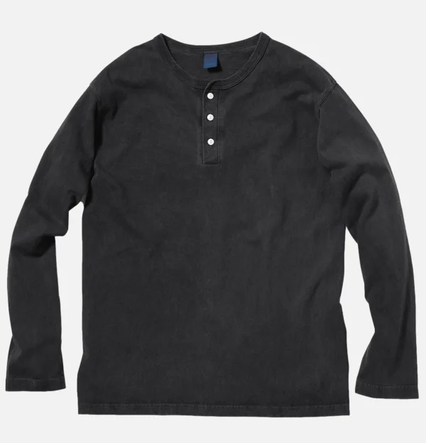 GOOD ON T-shirts | Ls Henley Tee Black