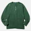 GOOD ON T-shirts | Ls Henley Tee Dark Green