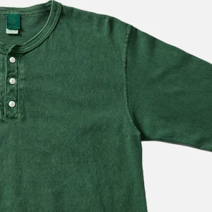 GOOD ON T-shirts | Ls Henley Tee Dark Green