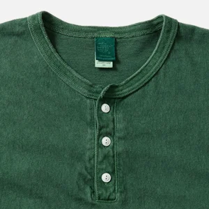 GOOD ON T-shirts | Ls Henley Tee Dark Green