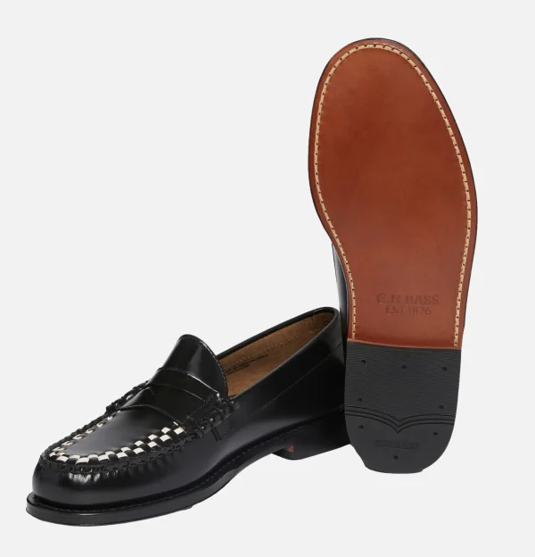 G.H. BASS Mocassins | Mocassin Weejun Weave Black & White