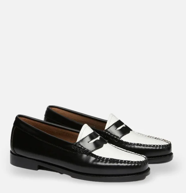 G.H. BASS Mocassins | Mocassin Weejuns Black & White Leather