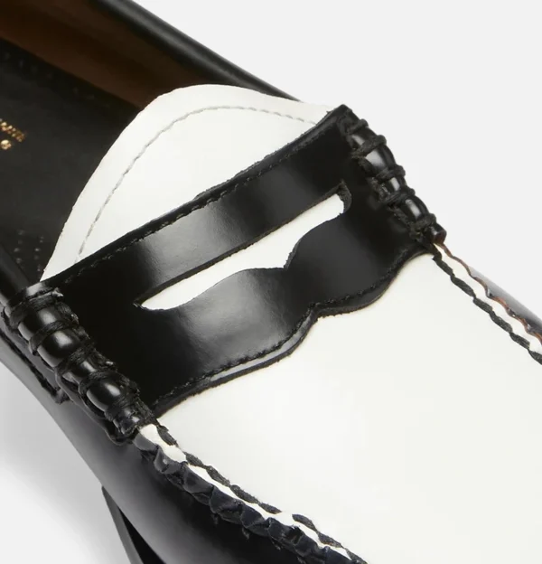 G.H. BASS Mocassins | Mocassin Weejuns Black & White Leather